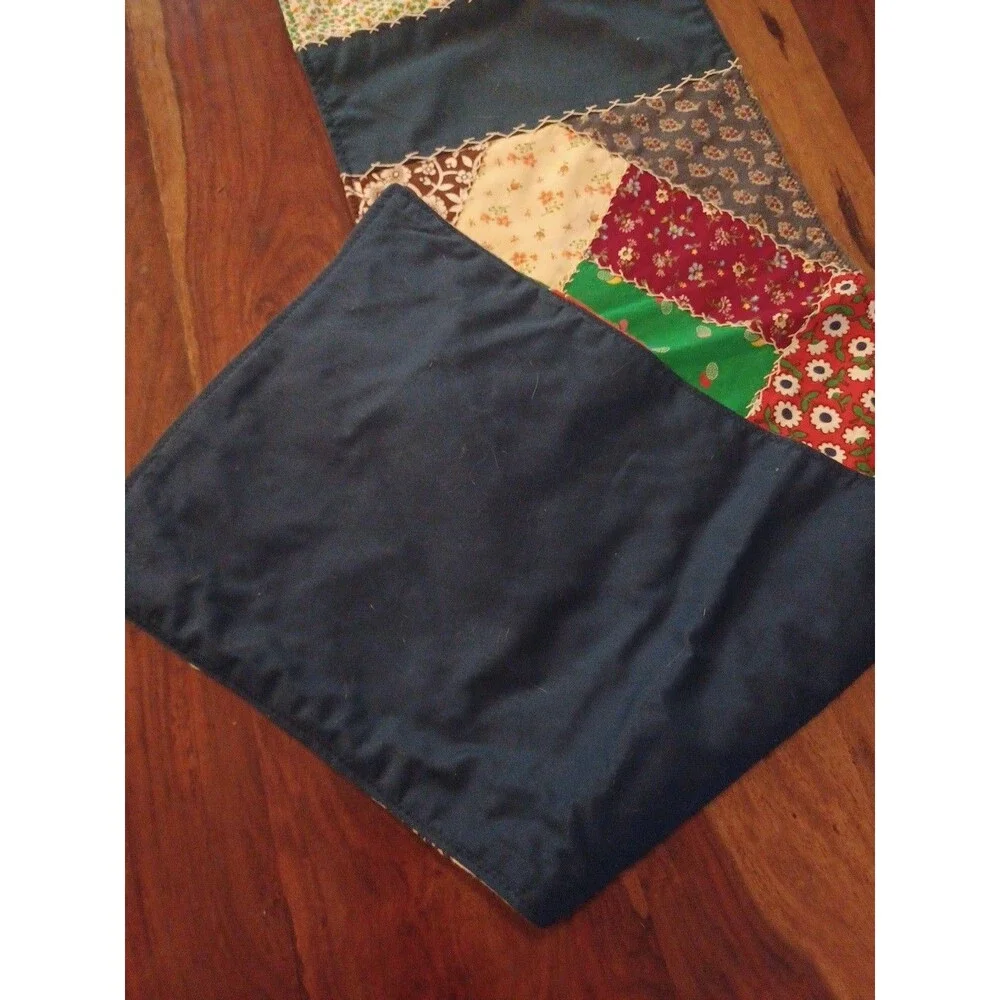 Patchwork table runner boho rustic retro colorful tapestry wallhanging handmade?